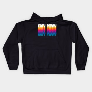 Retro Katy Proud Name Personalized Gift Rainbow Style Kids Hoodie